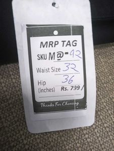 M@92 Size-32 Black Straight Leg Jeans