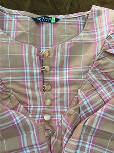 Cute Plaid Ruffle Top