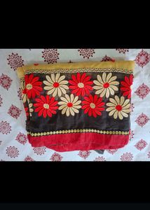 Elegant Embroidered Saree
