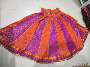 Orange &amp; Pink Lehanga Choli Set