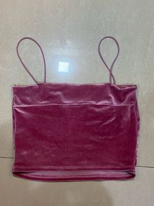 Cute Velvet Crop Top