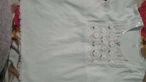 White Embroidered Kurti