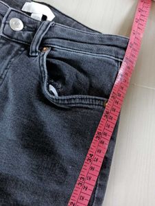 Dark Wash Split Hem Jeans
