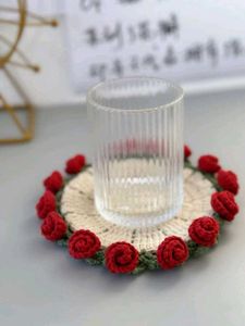 Crochet Rose Coaster
