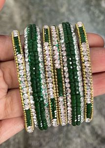 Green Stone Bangles