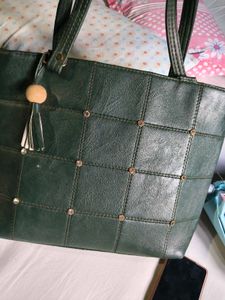 Stylish Dark Green Tote Bag