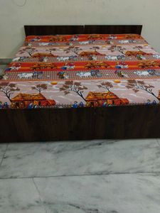 Rural Area Scenes Printed Bedsheet For Double Bed