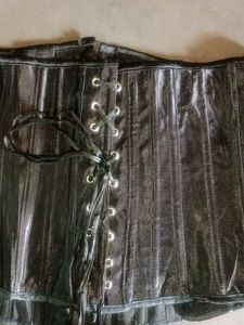 Black Satin under bust Corset