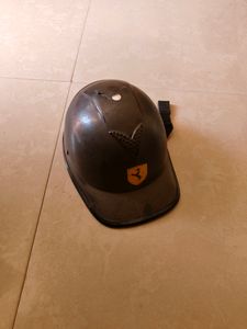 Half Cap Helmet for Girls,Men. Grey Glossy