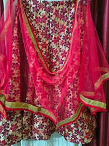 Floral Ethnic Skirt with Dupatta