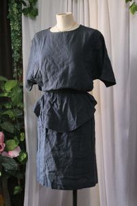 Korean Navy Blue Dress