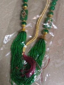 Green Beaded Jewelry Set