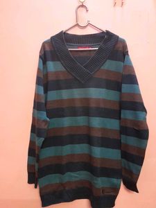 Striped V-Neck Sweater