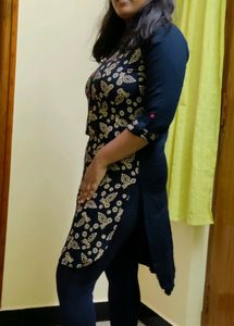 Paisley Print Tunic Blue Top