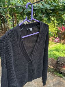 Black Knit Cardigan