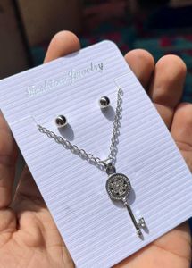 Silver Finish Jewellery Set