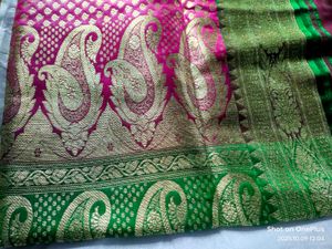 Pink &amp; Green Benarasi silk saree