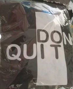 Black Graphic Hoodie: Don't Quit