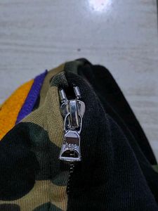 Bape camo sleeve full zip shark hoodie