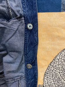 High Waist Blue Denim Capri Pants