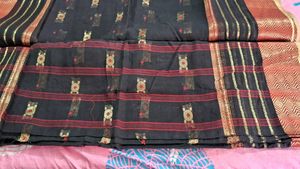 Black Tant Zari Saree