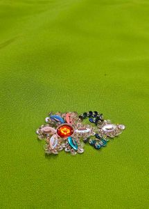 Embroidered Green handwork saree