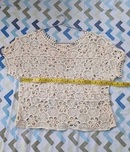 Floral Knit Lace Crop Top