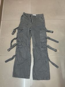 Unique Cargo Pants with Straps
