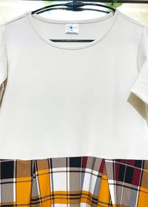 London Belly White Checked Midi