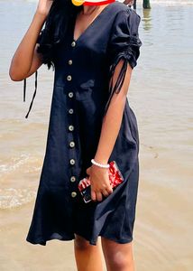 ☁️🌸Black Korean Dress 🎀🌸