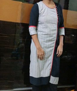 Pure Cotton Black kurthi ...Gives U Formal Look