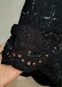 Black Sequin Kurti Designer
