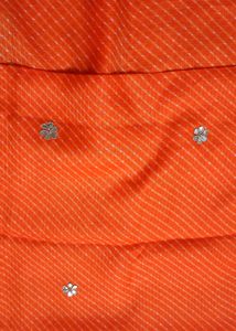 Exquisite Orange Kurthi Material..