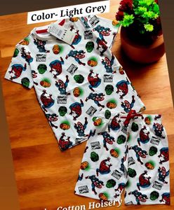 Boys Cotton Hoisery Short Set