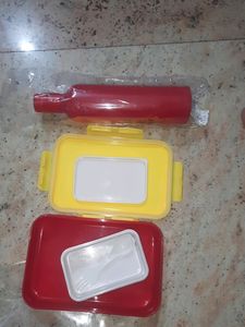 New Plastic Lunch Boxwith Water Bottle For Kid