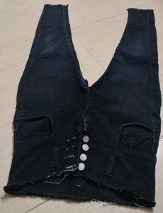 Distressed Black Jeans