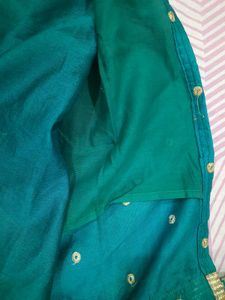 Teal Embroidered Kurta Set