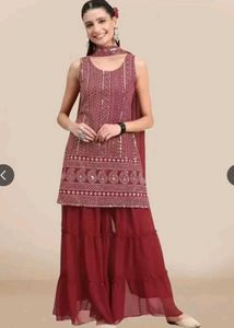 New 3 Pieces Kurta And Garara/Sharara Set