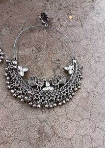 Silver Chandbali Earrings