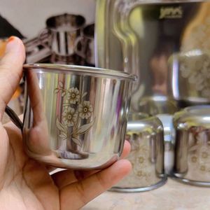 Steel Tea Set with Tray