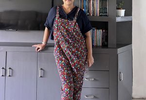 Floral Print Overalls