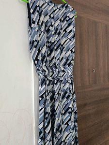 Abstract Print Maxi Dress