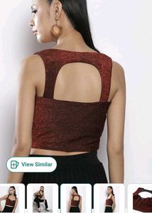 Shimmery Brown Crop Top