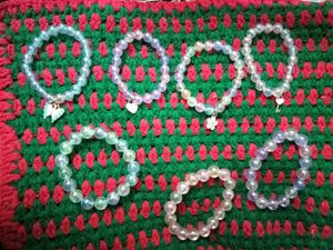 Beaded Charm Bracelets set of 7