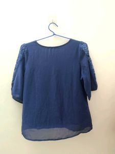 Blue Casual And Partywear Top