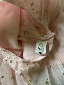 Pink &amp; Gold Star Tulle Dress