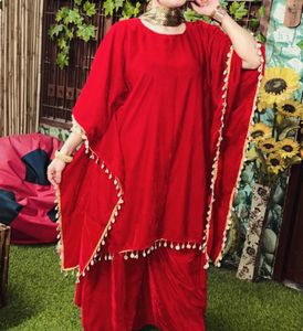 Red Hot 🔥 Kaftan & Plazzo Suit