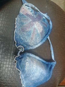 Blue Bikini Top