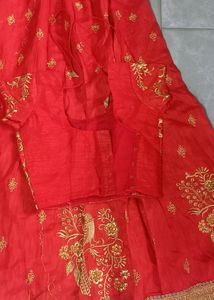 Owmen , Girls Beautiful Red Colour Lehanga