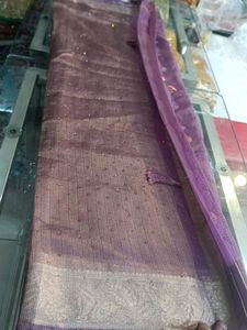 Purple Floral Embroidered Saree